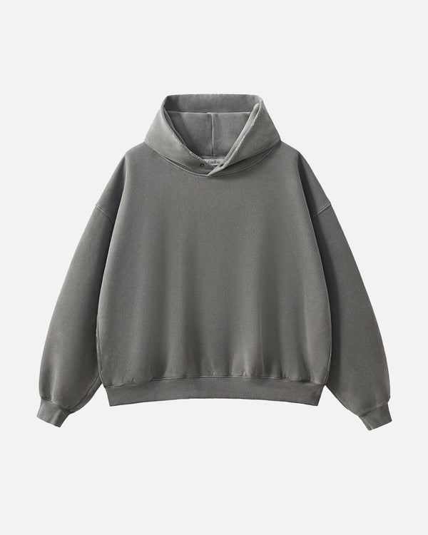 Hudson Mist Frayed Vintage Wash Hoodie