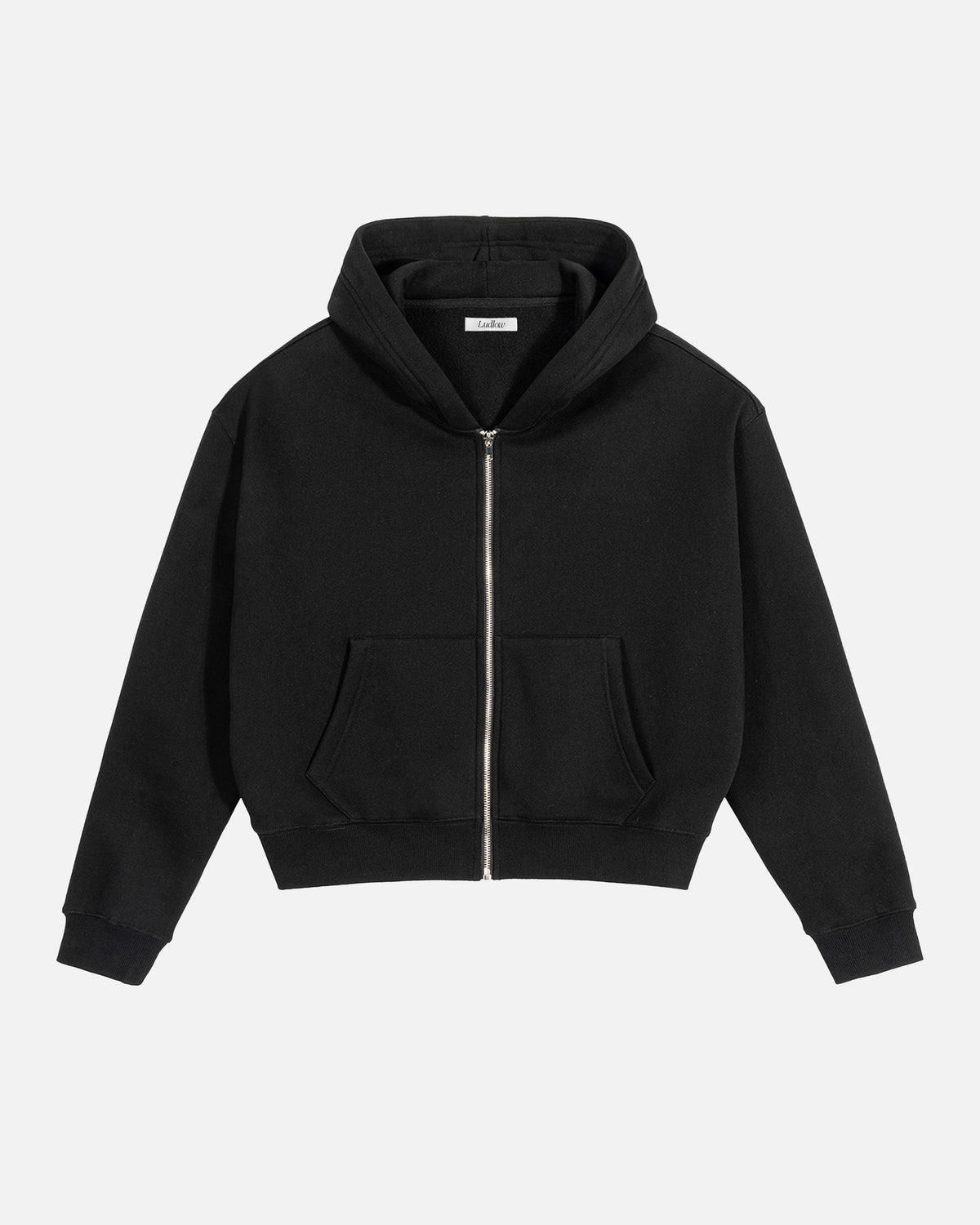 Delancey Cropped Zip Boxy Hoodie