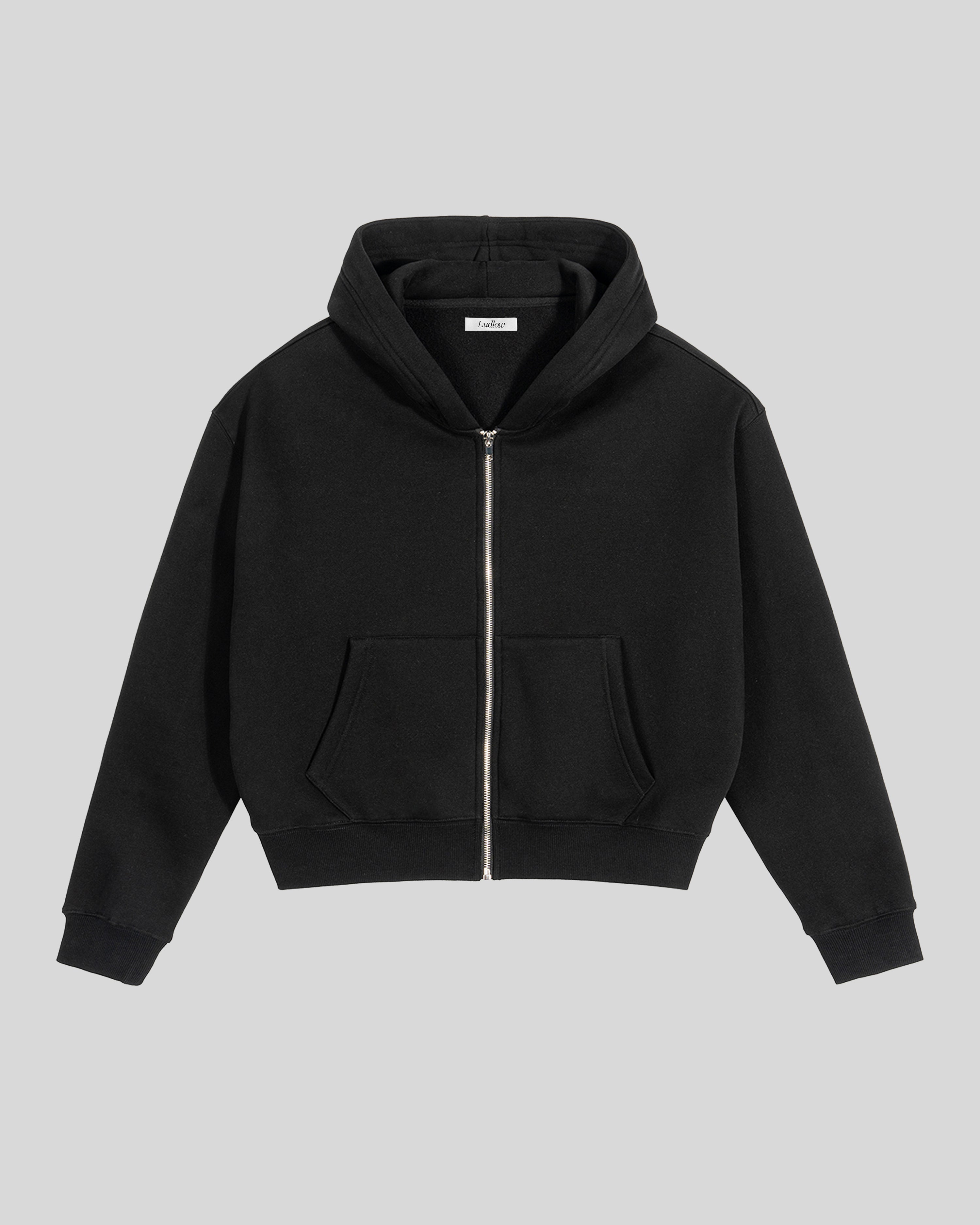 Core Collection Cropped Zip Boxy Hoodie