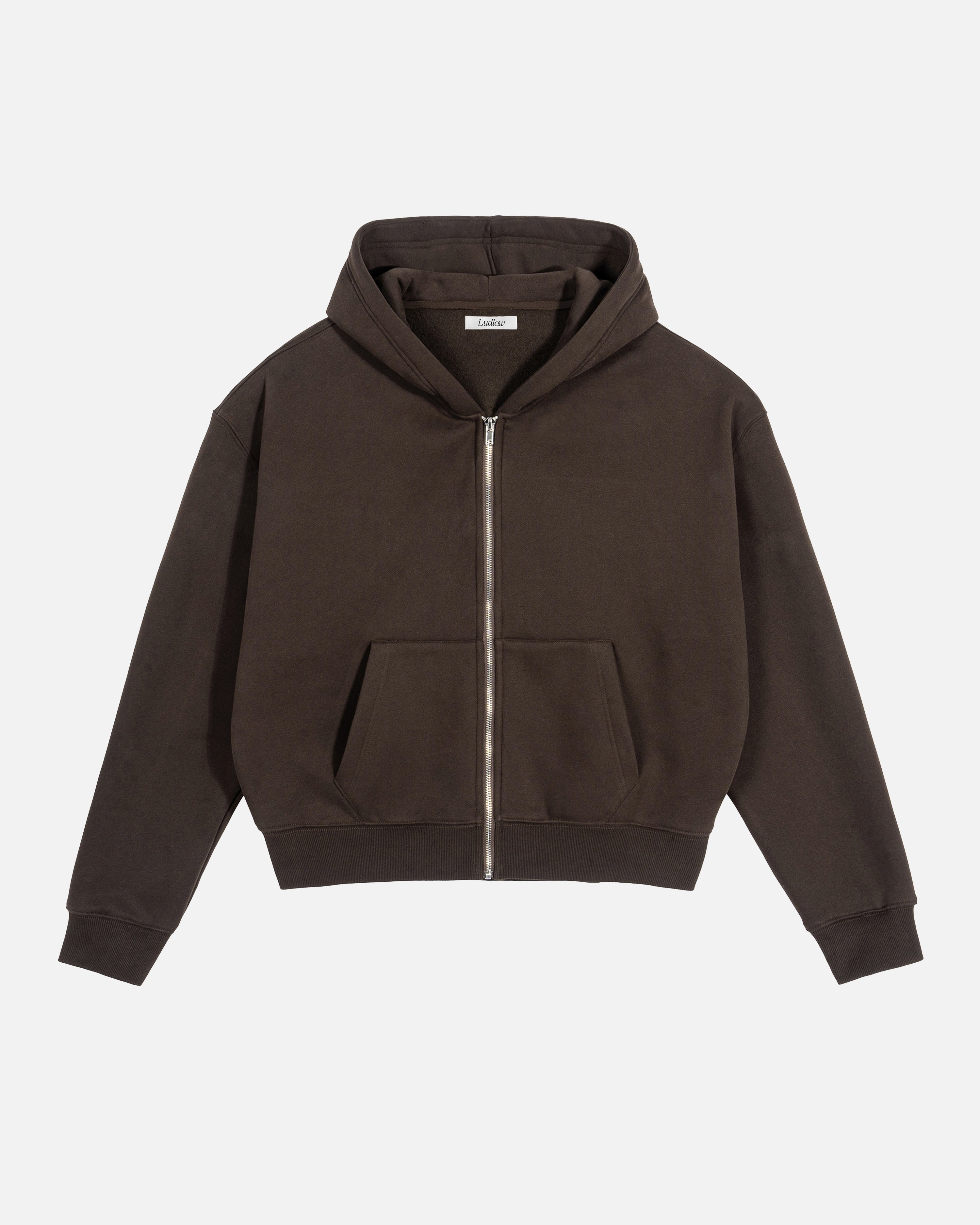 Delancey Cropped Zip Boxy Hoodie