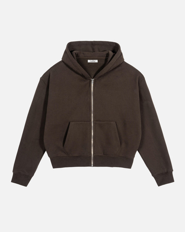 Delancey Cropped Zip Boxy Hoodie