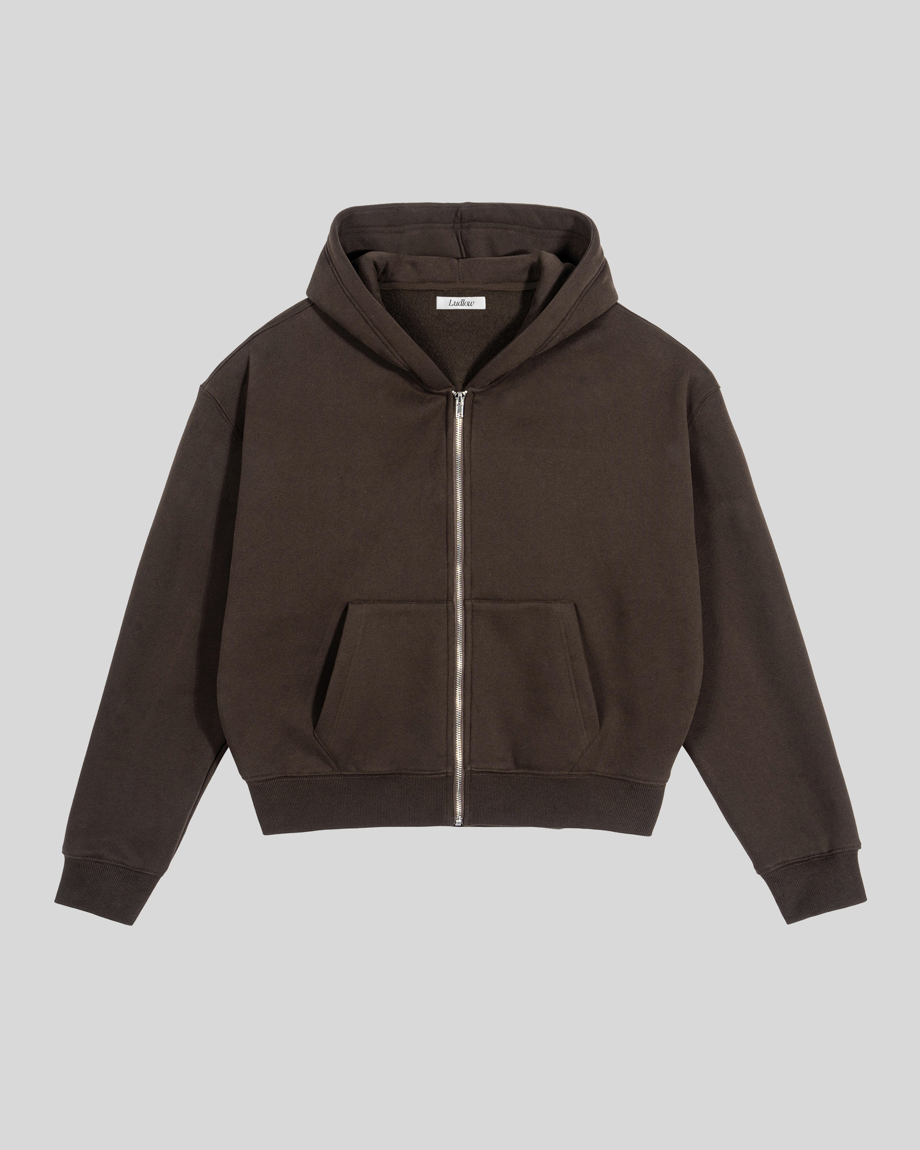 Core Collection Cropped Zip Boxy Hoodie