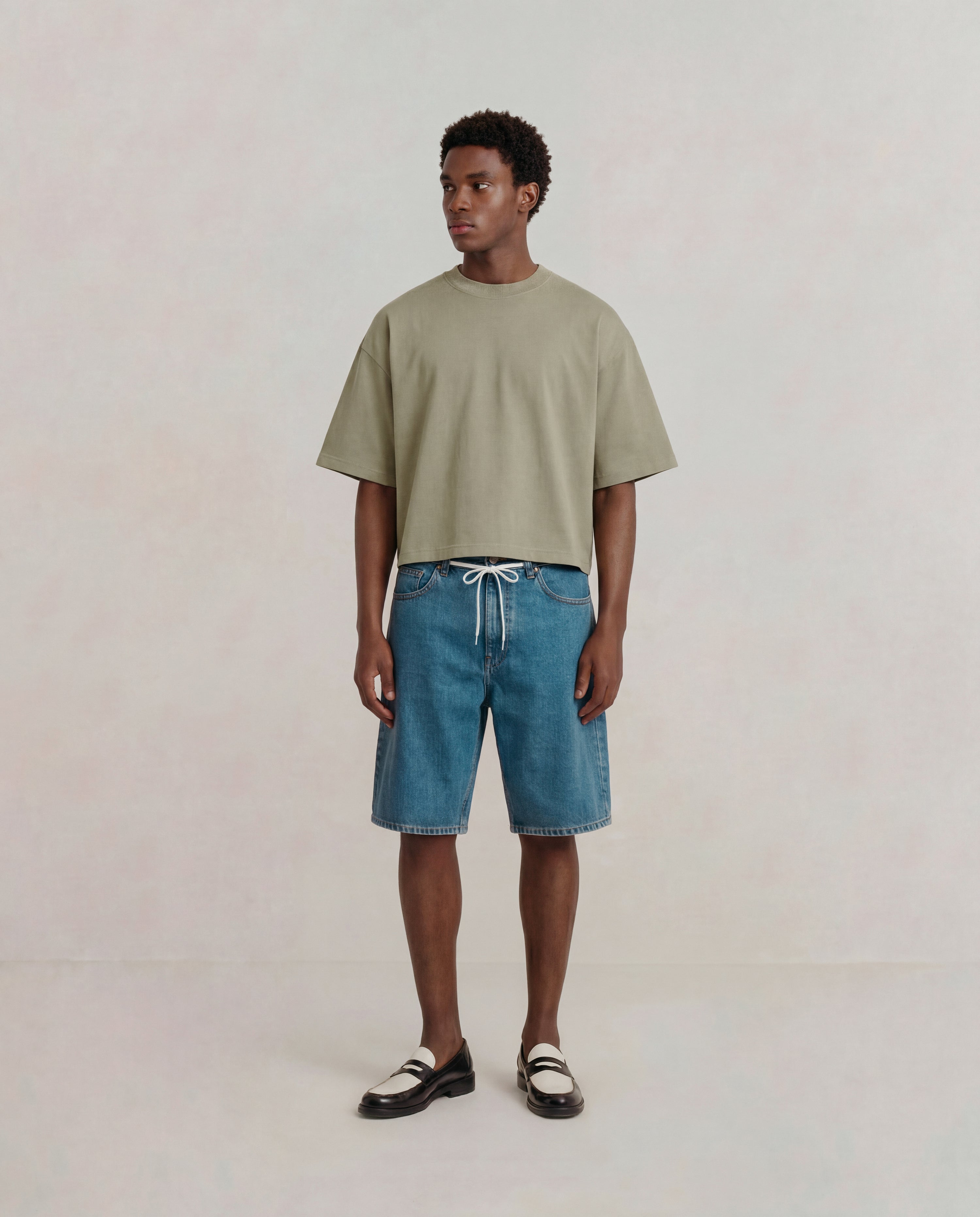 Hudson Mist Vintage Washed Boxy T-Shirt