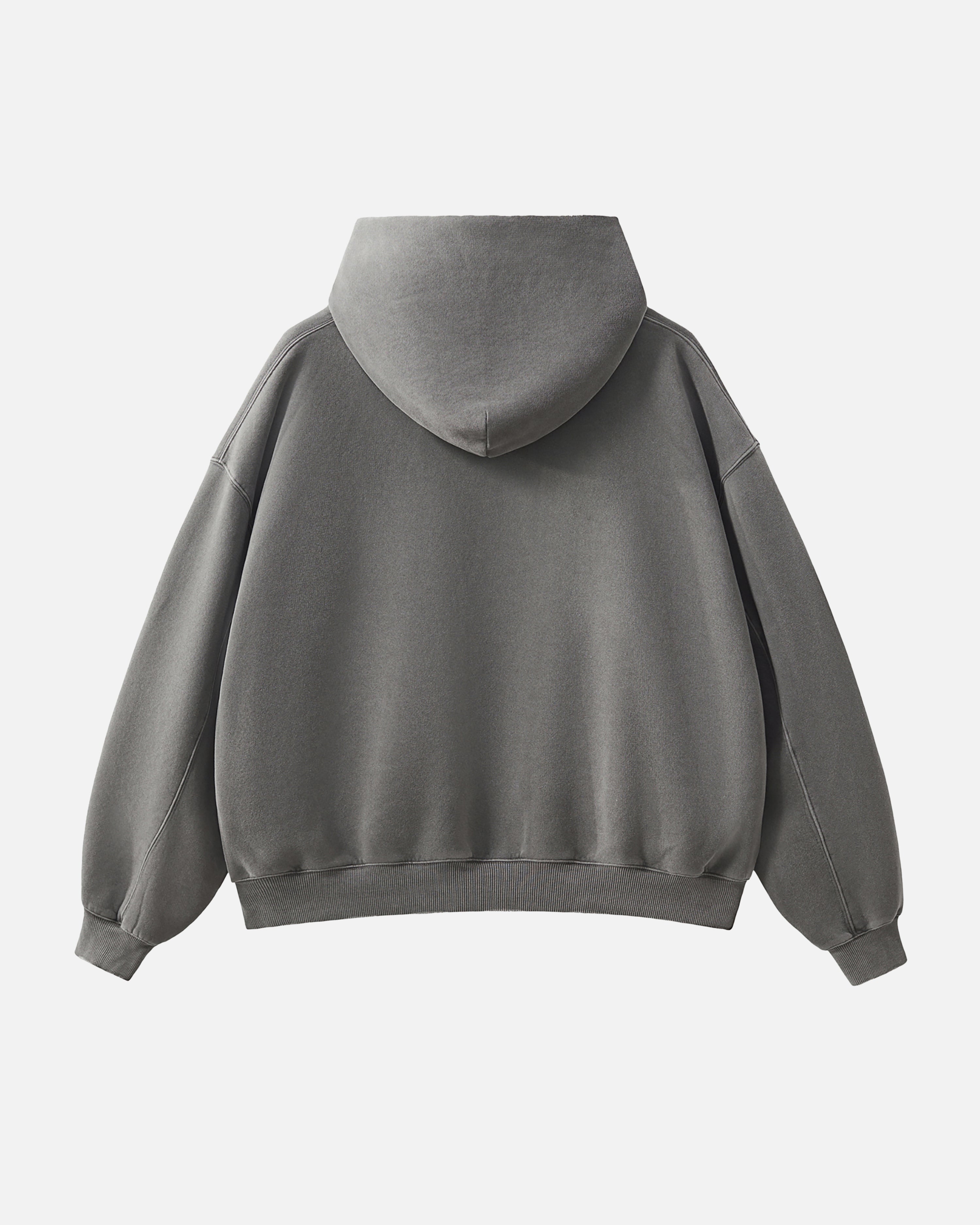 Hudson Mist Frayed Vintage Wash Hoodie
