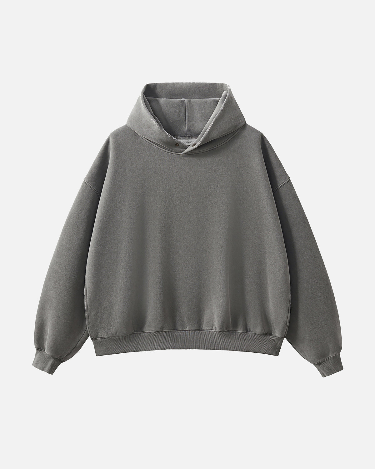 Hudson Mist Frayed Vintage Wash Hoodie