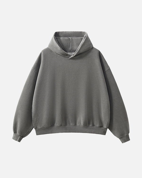 Hudson Mist Frayed Vintage Wash Hoodie