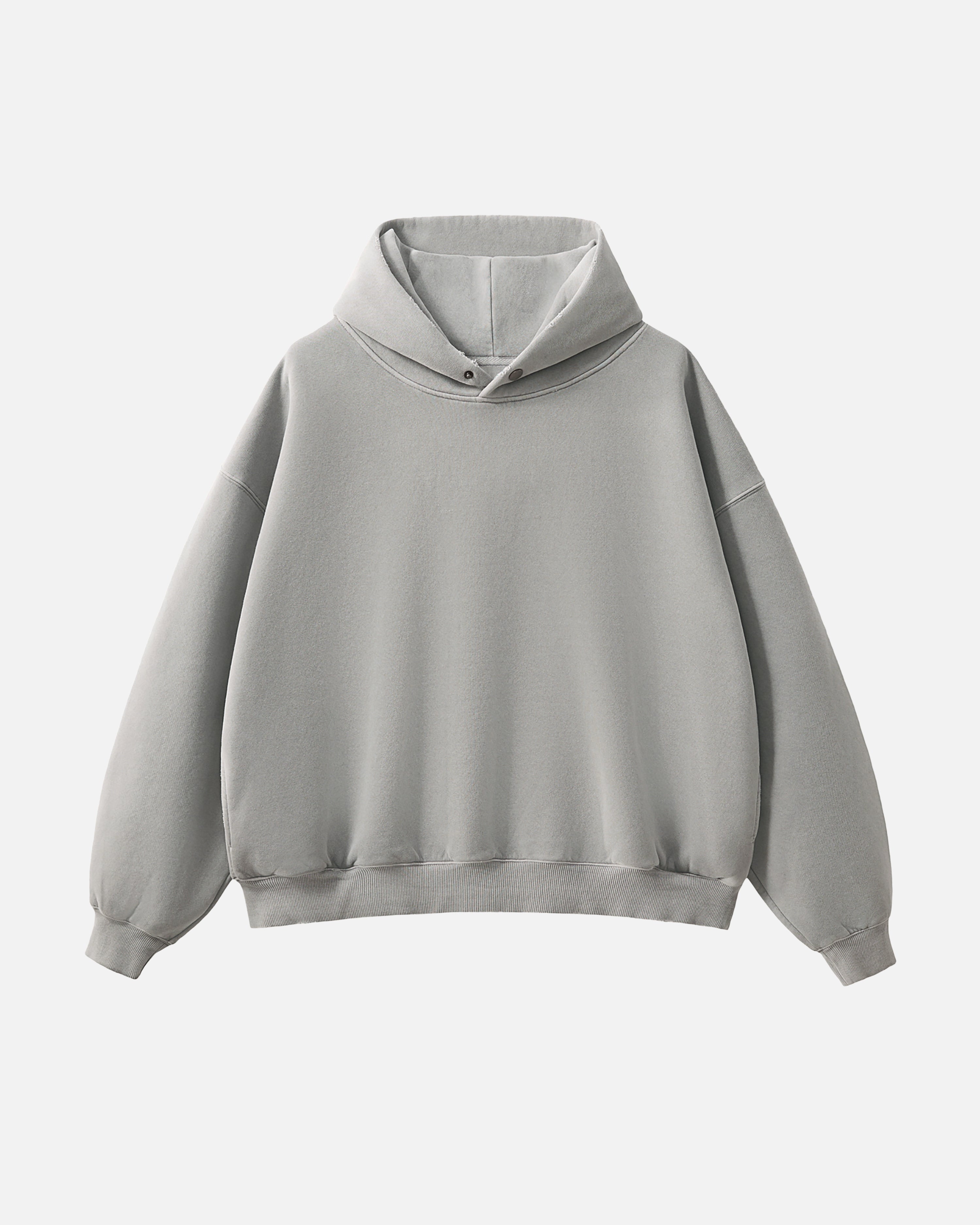 Hudson Mist Frayed Vintage Wash Hoodie