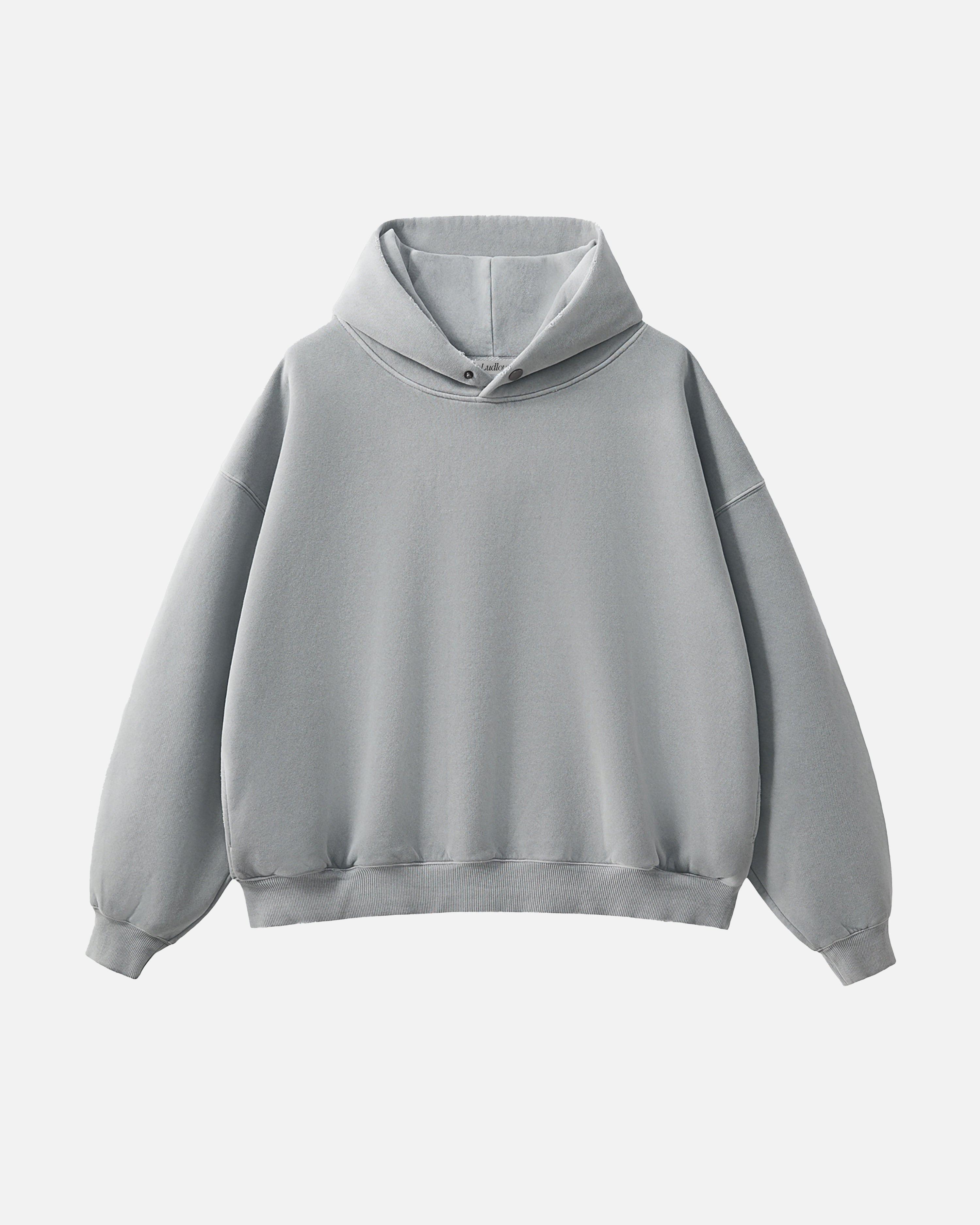 Hudson Mist Frayed Vintage Wash Hoodie