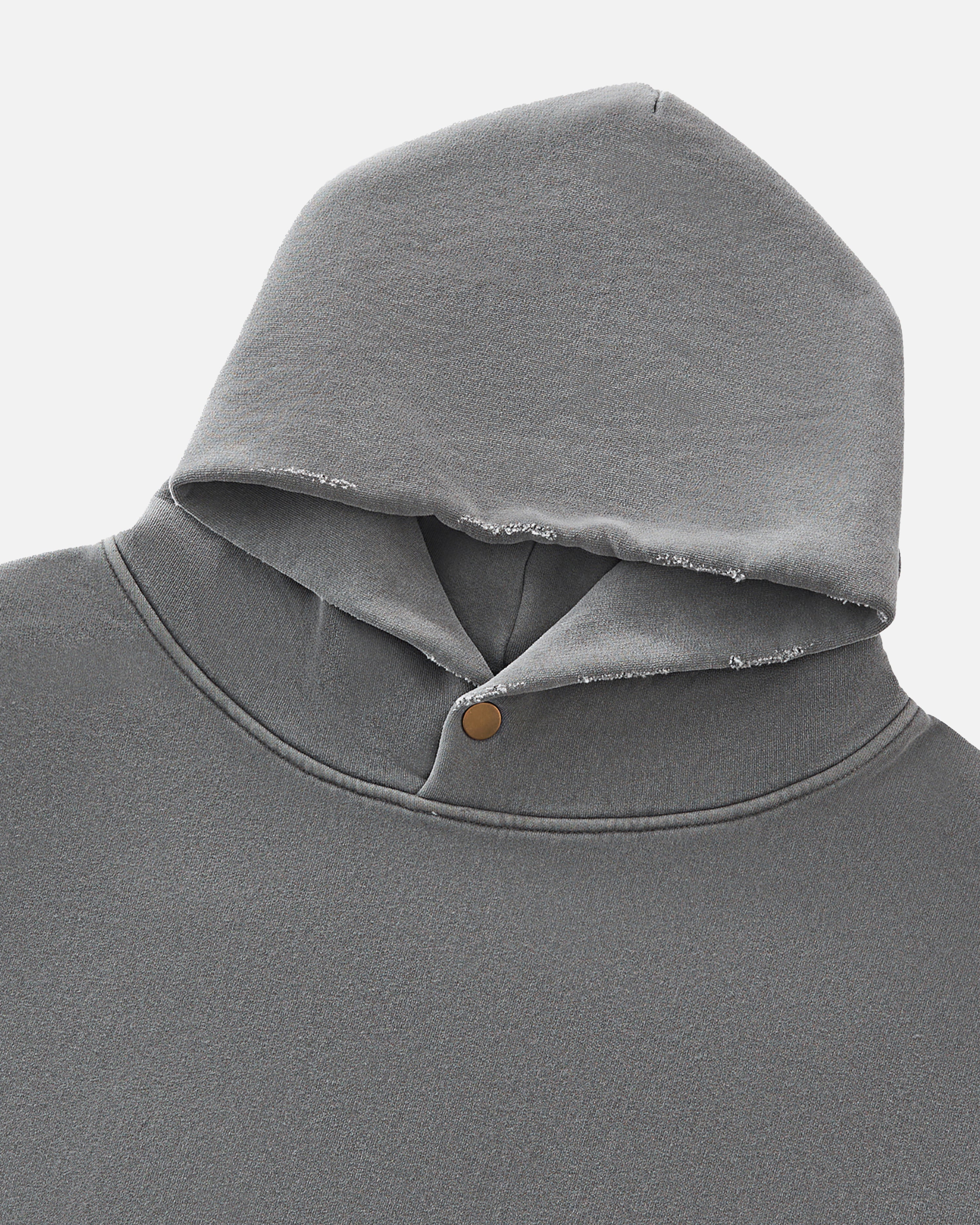 Hudson Mist Frayed Vintage Wash Hoodie