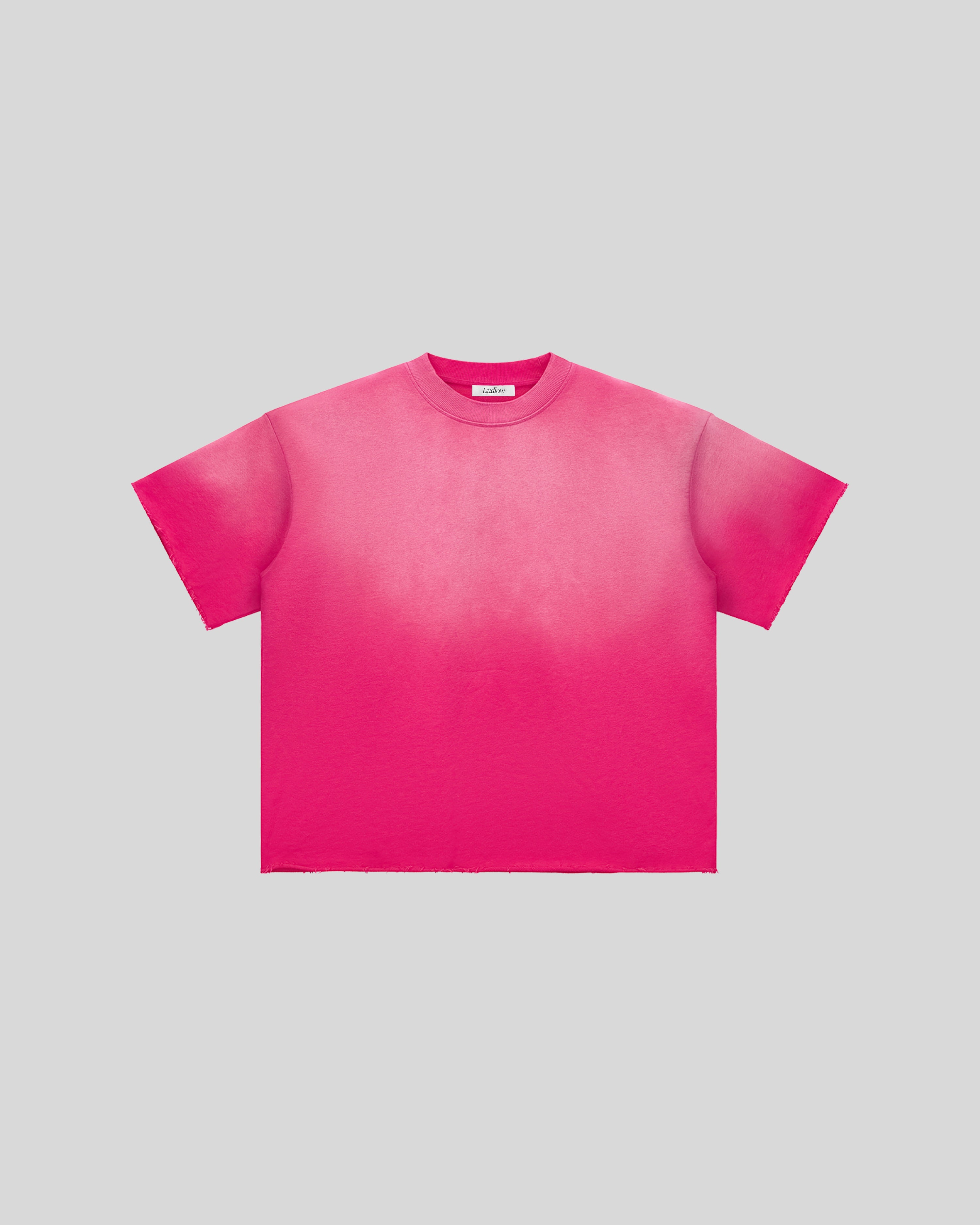 Hudson Mist Faded Raw Edge T-Shirt