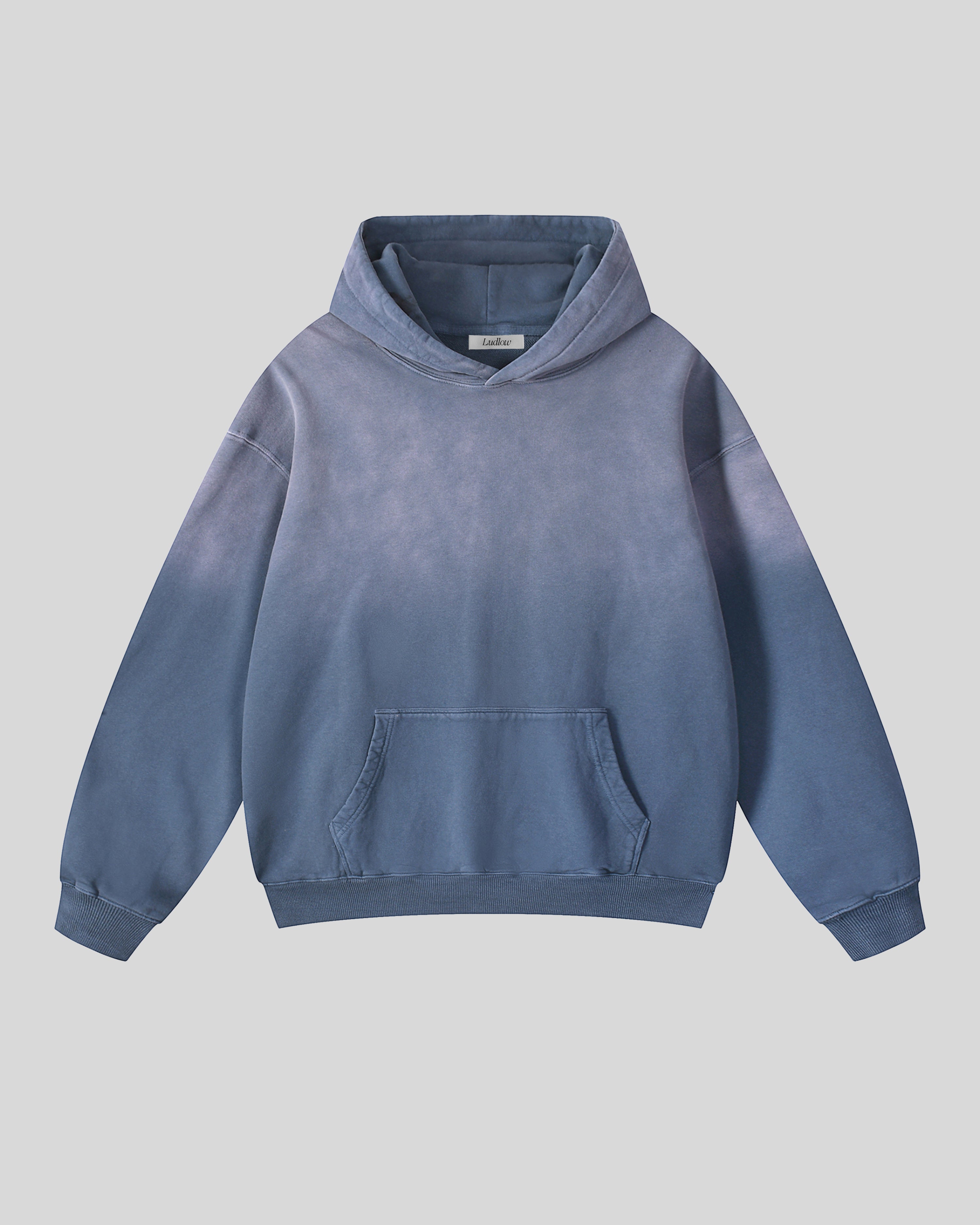 Hudson Mist Heavyweight Sunfade Oversized Hoodie
